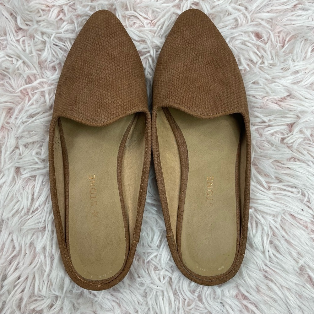 SUN + STONE Ninna Mules size 5.5 Tan color - Picture 4 of 11